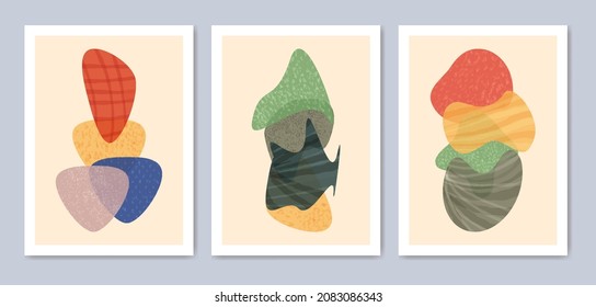 conjunto de formas abstractas con textura. uso para fondo, cubierta, papel de pared, impresión, tarjeta, decoración de pared