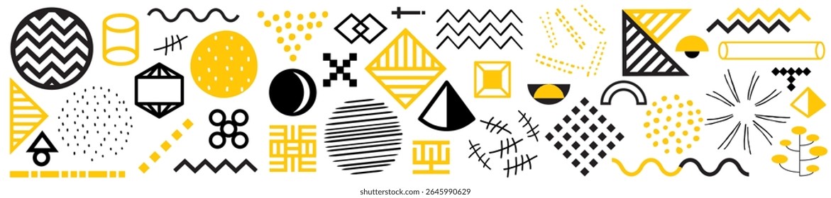 Set of abstract shapes.Modern geometric design. Collection trendy vector