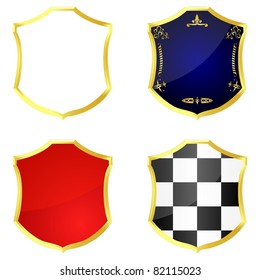 set of abstract shields