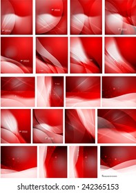 Set of abstract shining backgrounds, color and shadow design business corporate templates