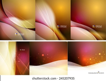 Conjunto de modelos abstractos de brillantez, diseños de colores y sombras plantillas corporativas