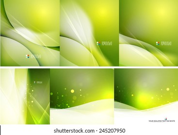Set of abstract shining backgrounds, color and shadow design business corporate templates