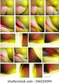 Conjunto de planos de fundo abstratos brilhantes, cores e sombra design business modelos corporativos