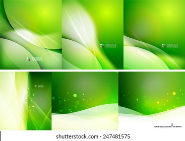 Set of abstract shining backgrounds, color and shadow design business corporate templates