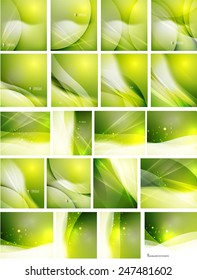 Set of abstract shining backgrounds, color and shadow design business corporate templates