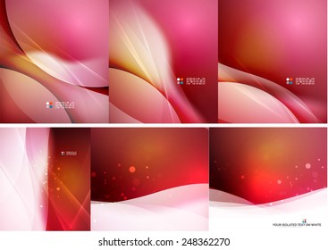 Set of abstract shining backgrounds, color and shadow design business corporate templates