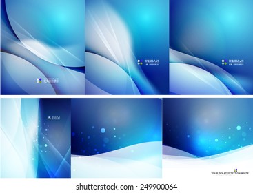 Set of abstract shining backgrounds, color and shadow design business corporate templates