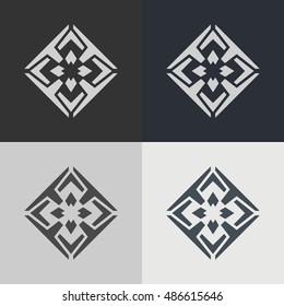 Set of abstract signs. Abstract element for design. Template emblem badges.