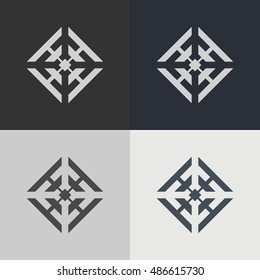 Set of abstract signs. Abstract element for design. Template emblem badges.