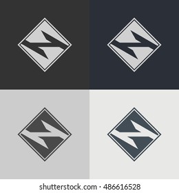 Set of abstract signs. Abstract element for design. Template emblem badges.