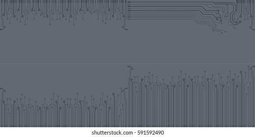 Set of abstract simple microchip vector illustration backdrop