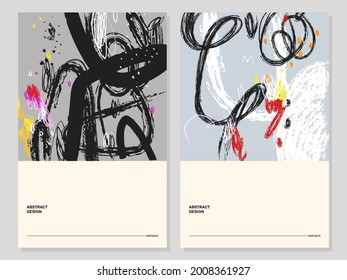 Set of abstract sketch,drawing,line,grunge background vector illustration.Artistic art design for template,banner,cards,poster.