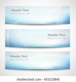 Set abstract smooth curve orange lines background advertising banner