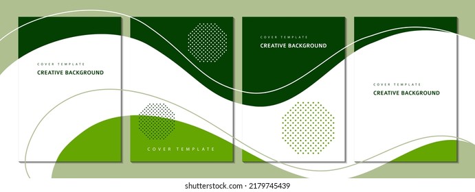 Conjunto de tarjetas de onda suave abstractas, plantilla para el diseño corporativo. Ilustración vectorial.