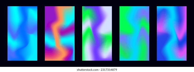 Set abstract soft colors background with gradient. Vector illustration for different screen designs, banner, poster and graphic design.