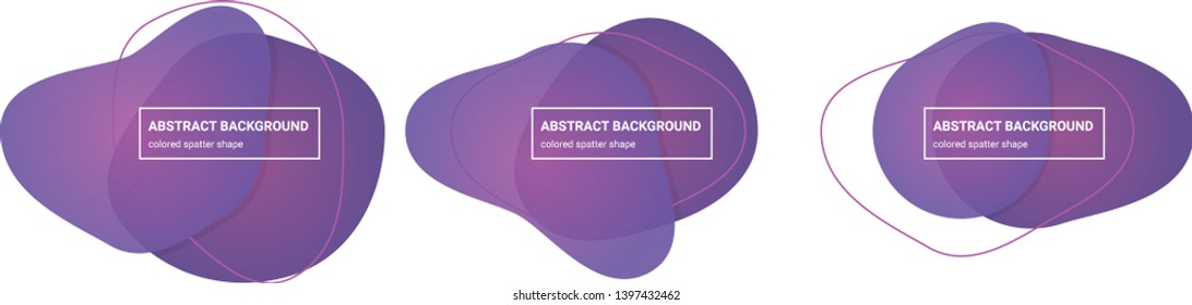 Set of abstract spatter shapes background teplates in Tapestry, Affair colors for banners, flyers, websites, brochures etc.