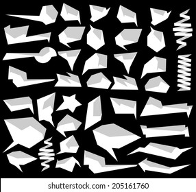 Set of abstract speech bubbl. Good as label template for business