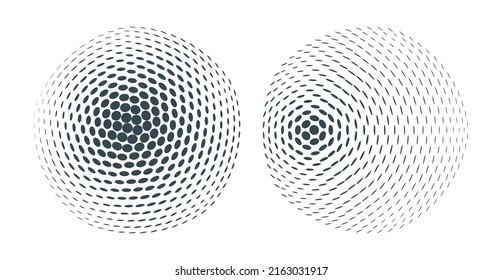 Set of abstract spheres. Element, emblem or icon. Vector for cover, banner, brochure, poster or flyer.