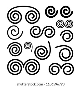 a Set of Abstract spiral icon element, spiral shapes or object for vector decorations