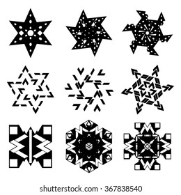 Set of the abstract spiral signs