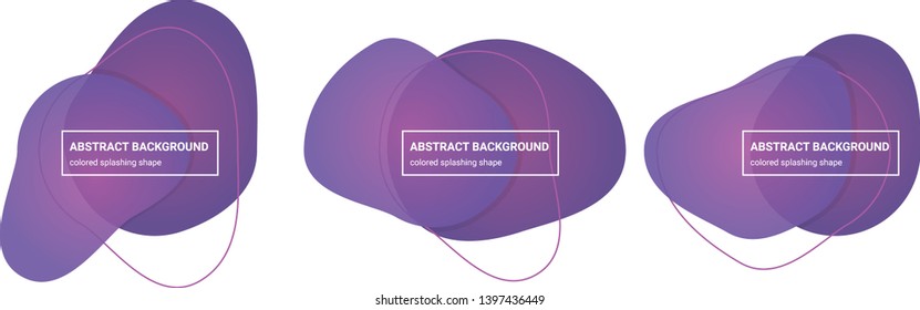 Set of abstract splashing shapes background teplates in Tapestry, Affair colors for banners, flyers, websites, brochures etc.