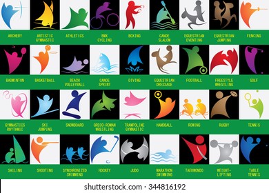 Set of abstract sport logos.