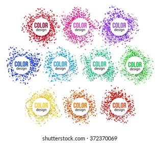 Set of abstract spots. Vector illustration