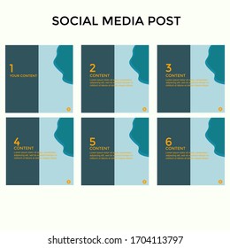 SET ABSTRACT SQUARE BACKGROUND WITH ORAGNIC SHAPES DESIGN PASTEL COLOR TEMPLATE GOOD FOR SOCIAL MEDIA POST, COVER, POSTER, BROCHURE