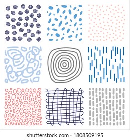 Set of abstract square backgrounds