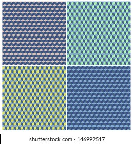 Set abstract square mosaic. 3D effect.