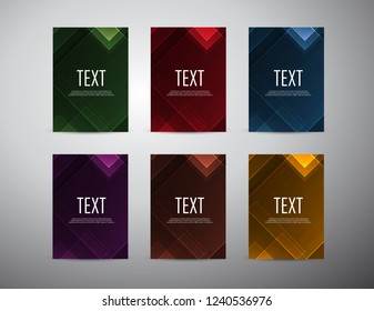 Set of Abstract squares. Graphic resources design template. Vector illustration.