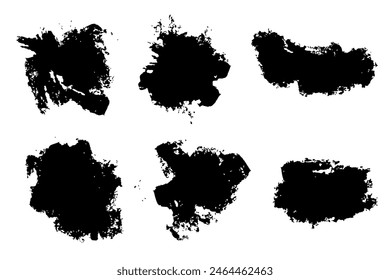 Set of abstract stains, blots, splashes and smudges.Vector graphics.	