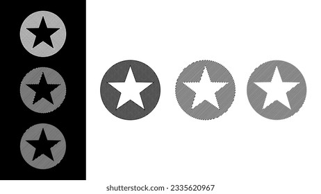 set of abstract star with lines suitable for t-shirt design