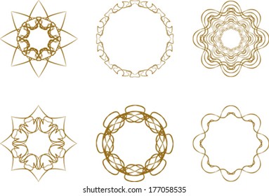Set of abstract star symbol