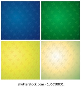 Set of abstract stars backgrounds with effect of light and shadow. Vector eps 10