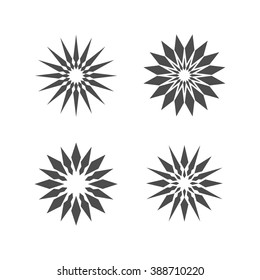 Set of abstract stars for design