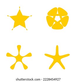Set of abstract stars shining, sparks on white background. can be used for design ornaments, design elements etc. 