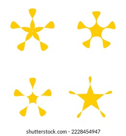 Set of abstract stars shining, sparks on white background. can be used for design ornaments, design elements etc. 
