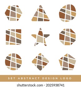 Set abstract stone with different shapes for business or industry design symbol. Vector illustration EPS.8 EPS.10