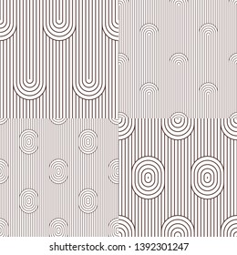 Set. Abstract stripes. Vector illustration patterns.