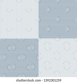 Set. Abstract stripes. Vector illustration patterns.