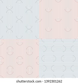 Set. Abstract stripes. Vector illustration patterns.