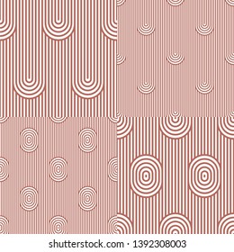 Set. Abstract stripes. Vector illustration patterns.