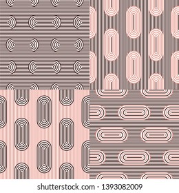 Set. Abstract stripes. Vector illustration patterns.