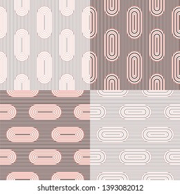 Set. Abstract stripes. Vector illustration patterns.