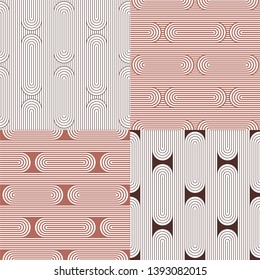 Set. Abstract stripes. Vector illustration patterns.