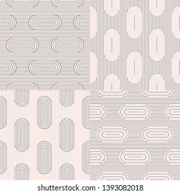 Set. Abstract stripes. Vector illustration patterns.