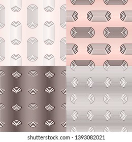 Set. Abstract stripes. Vector illustration patterns.