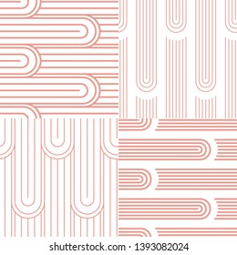 Set. Abstract stripes. Vector illustration patterns.