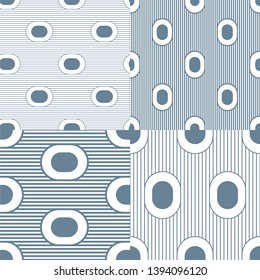 Set. Abstract stripes. Vector illustration patterns.